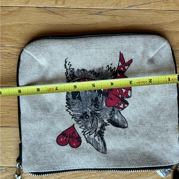 BRIGHTON Scottie DOG Canvas Shoulder Bag Crossbody NWT - Picture 4 of 9